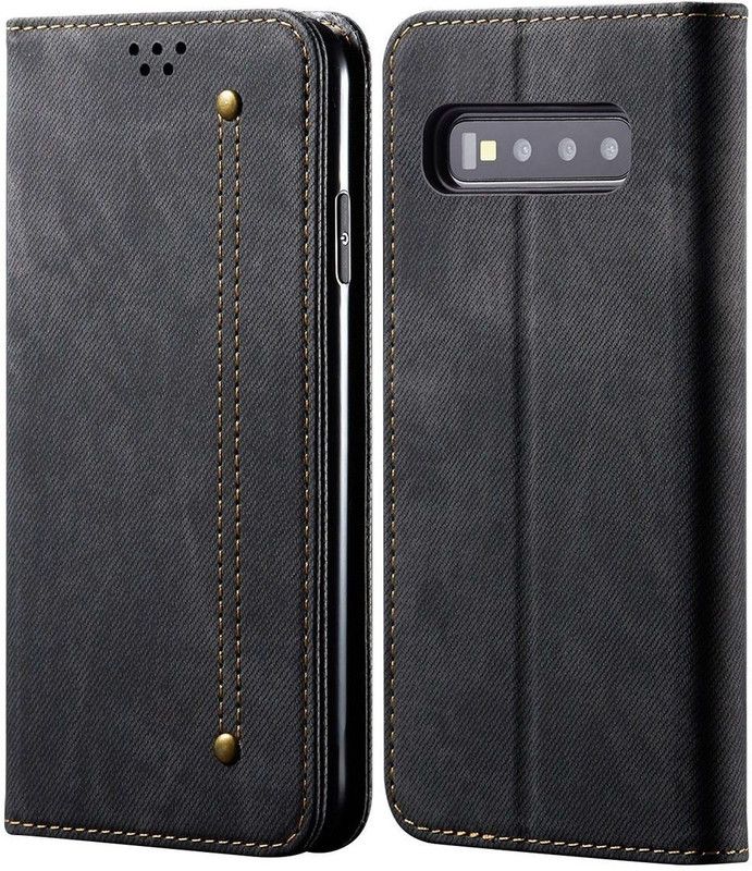 Pirum Wallet Case Cover for Samsung Galaxy S10  (Black, Magnetic Case, Pack of: 1)