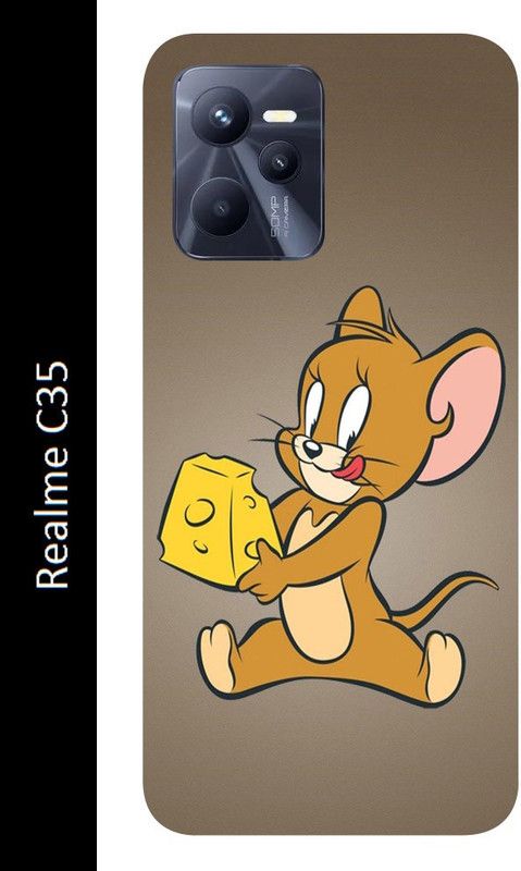 Ghumakkad Back Cover for Realme C35  (Brown, Grip Case, Silicon, Pack of: 1)