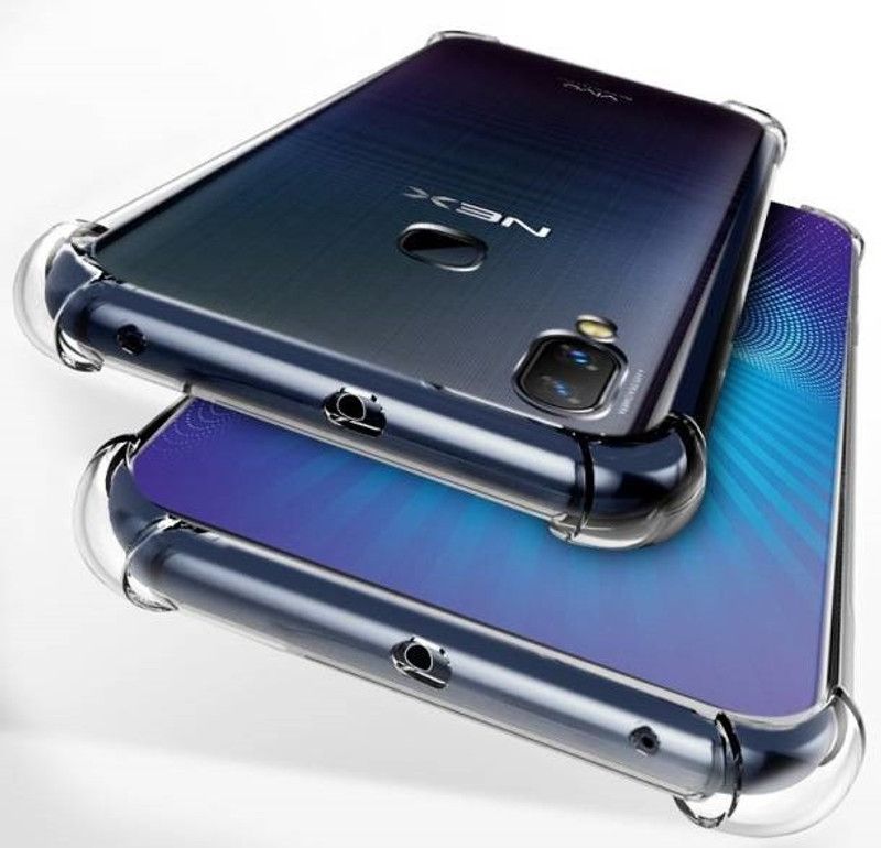 Monagamy Back Cover for Vivo V11  (White, Transparent, Grip Case)