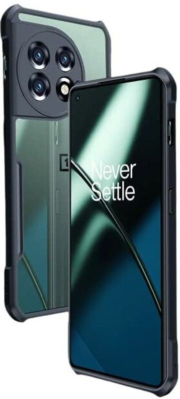 COVERLINE Back Cover for Oneplus 11 5G Hybrid Hard PC Transparent Case  (Transparent, Flexible, Silicon, Pack of: 1)