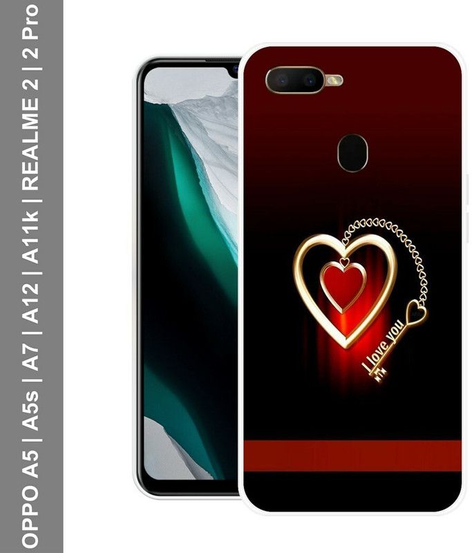 PIHU Case Cover Back Cover for Oppo A5s, Oppo A5, Oppo A12, Oppo A11k, Realme 2, Realme 2Pro, Realme U1  (Multicolor, Flexible, Silicon)