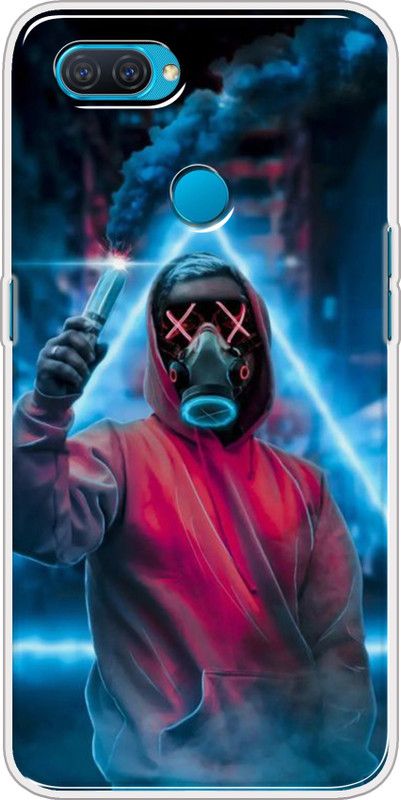SmartGoldista Back Cover for OPPO A12  (Multicolor, Grip Case, Silicon)