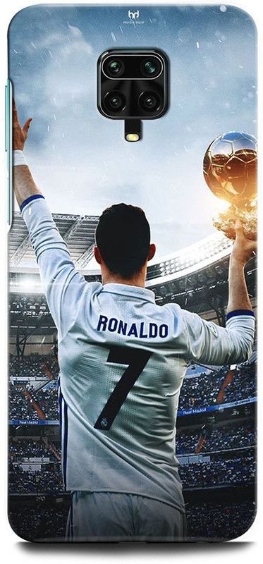 ORBIQE Back Cover for Redmi Note 9 Pro Max CRISTIANO RONALDO, RONALDO 7, CR, 7, FOOTBALL, SPORTS, REAL MADRID  (Multicolor, Shock Proof, Pack of: 1)