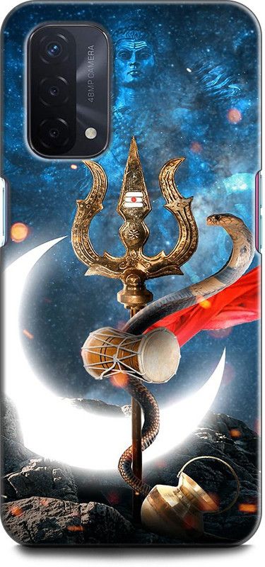 Afterglow Back Cover for Oppo A74 5G SHIV, SHIV TRISHUL, LORD SHIV, MAHAKAAL, SHANKAR JI, GOD, SPRITTUAL  (Multicolor, Shock Proof, Pack of: 1)