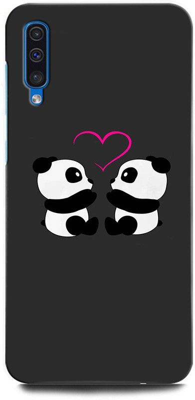 ORBIQE Back Cover for SAMSUNG Galaxy A50s PANDA, LOVE, BEAR, AMOR, ANIMATION HEART  (Multicolor, Hard Case)