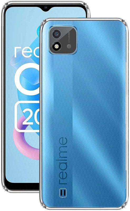 Phone Back Cover Flip Cover for Realme C11 2021  (Transparent, White, Grip Case, Pack of: 1)