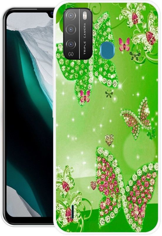 MUSKAY Back Cover for Itel Vision 1 Pro  (Green, Grip Case, Silicon, Pack of: 1)