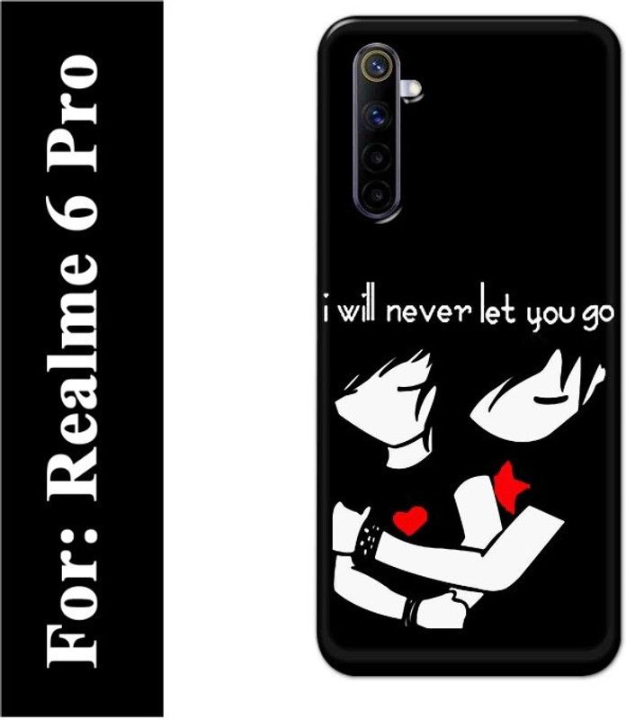 Majestic Back Cover for Realme 6 Pro  (Black, White)
