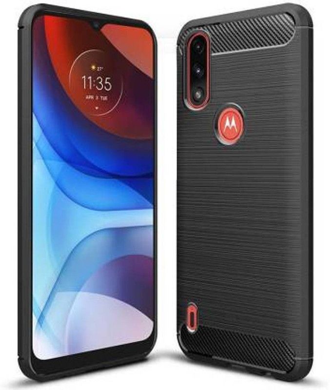 RVTCC Back Cover for Moto E7 Power  (Black)