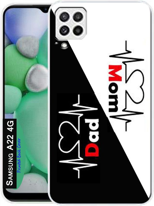 KENTAROELENE Back Cover for Samsung Galaxy A22 (4G)  (Black, White, Dual Protection, Silicon, Pack of: 1)