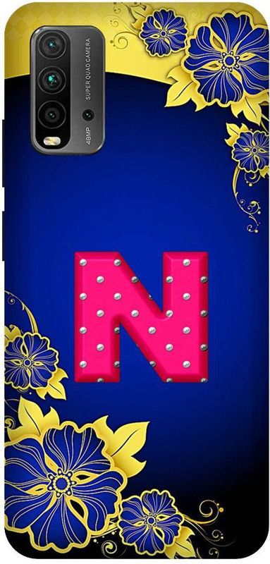 KARJUN Back Cover for Redmi 9 Power, N Letter Pink Printed  (Multicolor, Hard Case, Pack of: 1)