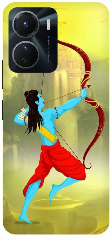 COVERJET Back Cover for VIVO Y16-JAI- SHREE- RAM- VISHNU- AVTAR- GOD  (Gold, Hard Case, Pack of: 1)
