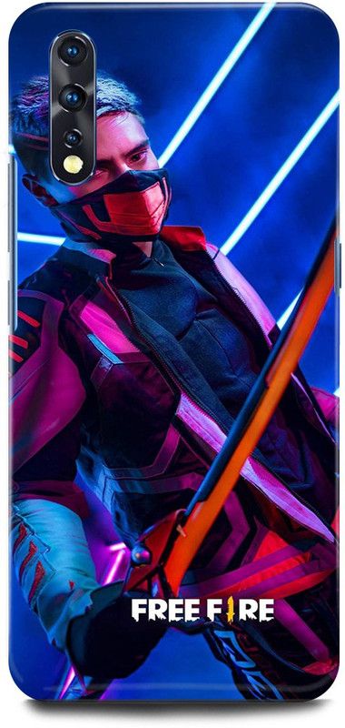 JUGGA Back Cover for vivo Z1x, 1917, FREE, FIRE, GAME, TEAM  (Blue, Hard Case, Pack of: 1)