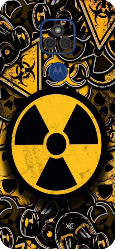 Mclaxa Radioactive Mobile Back Skin and wraps, Radioactive, MOTO E7 Mobile Skin  (Radioactive Super Matte Finish)