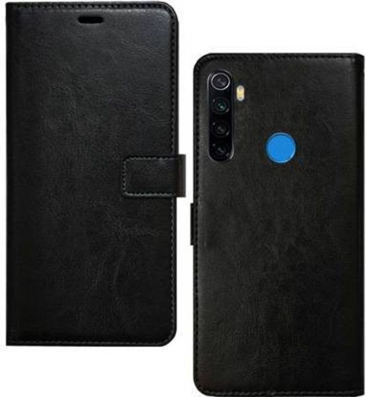 xykos Flip Cover for Redmi NOTE 8  (Black, Cases with Holder, Pack of: 1)
