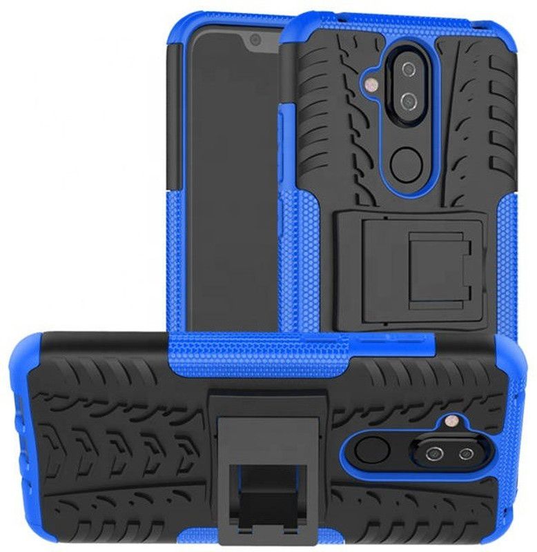 MOBIRUSH Back Cover for Nokia 7.1 Plus  (Blue, Rugged Armor, Pack of: 1)