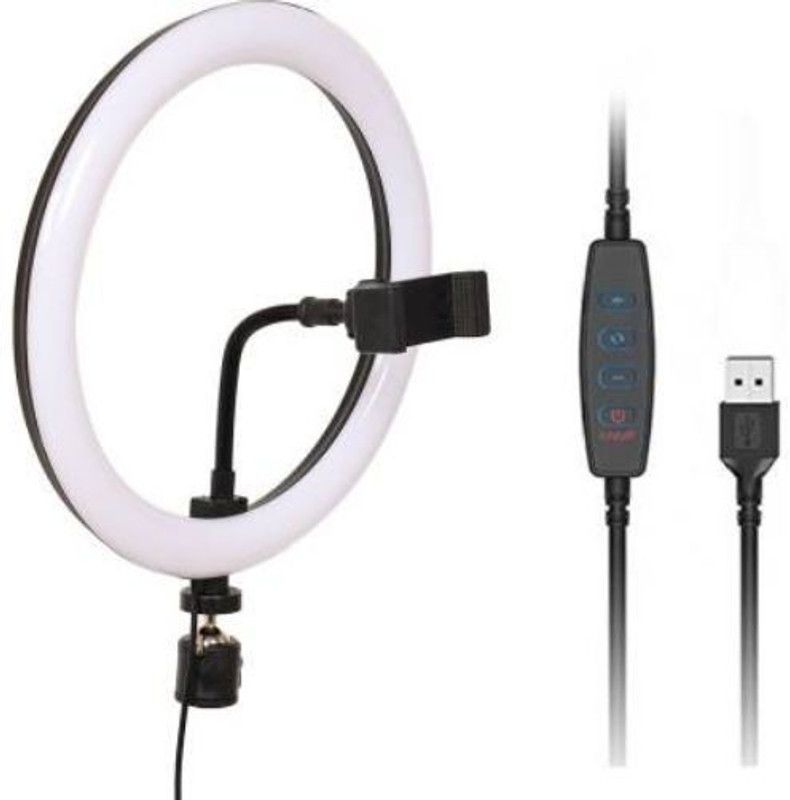 SYARA ZWL_420F 8 Inch Ring Light New Selfie Flash Ring Light||Mobile Selfie Flash Light||Led Camera Photography for Smartphone, Studio, Musically, Tiktok, You Tube, Make up, Live Streaming Ring Flash Ring Flash  (White)