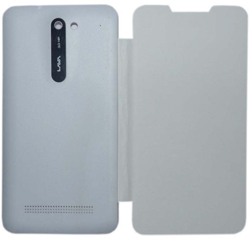 Iway Flip Cover for Lava Iris 503E  (White, Pack of: 1)