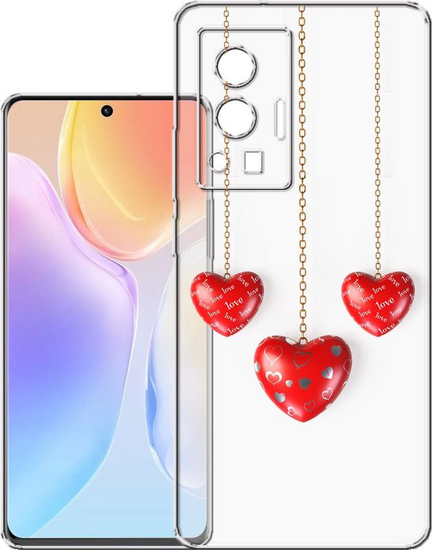 HANIRY Back Cover for Vivo X70 Pro / V2105 back cover / THREE HEART / Designer / PNG_60  (Multicolor, Flexible, Silicon, Pack of: 1)