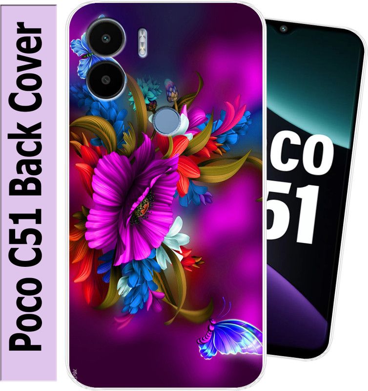 Coolcase Back Cover for Poco C51  (Multicolor, Grip Case, Silicon, Pack of: 1)