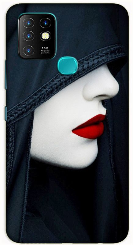 iprinto Back Cover for Infinix Hot 10  (Black, Pack of: 1)