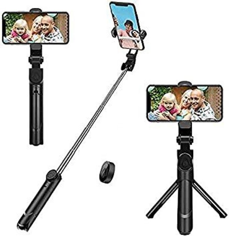 HIMOCEAN Bluetooth Selfie Stick  (BLACK, Remote Included)