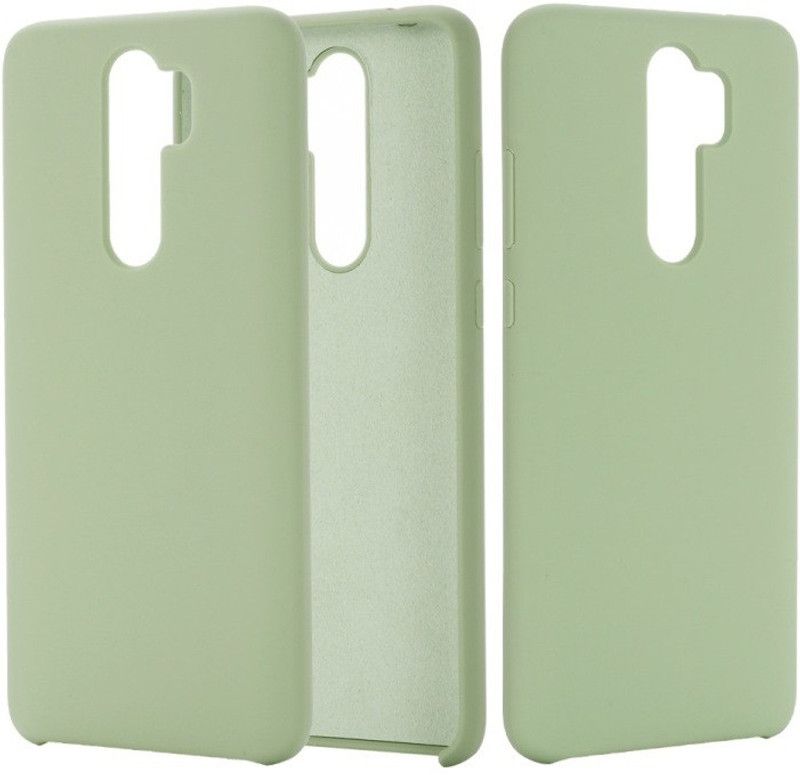 Wellchoice Back Cover for POCO M2, REDMI 9 PRIME ( Liquid Silicone )  (Green, Grip Case, Silicon, Pack of: 1)