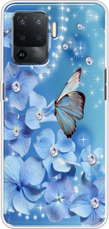 Hansviprint Back Cover for Oppo F19 Pro  (Blue, Grip Case, Silicon, Pack of: 1)