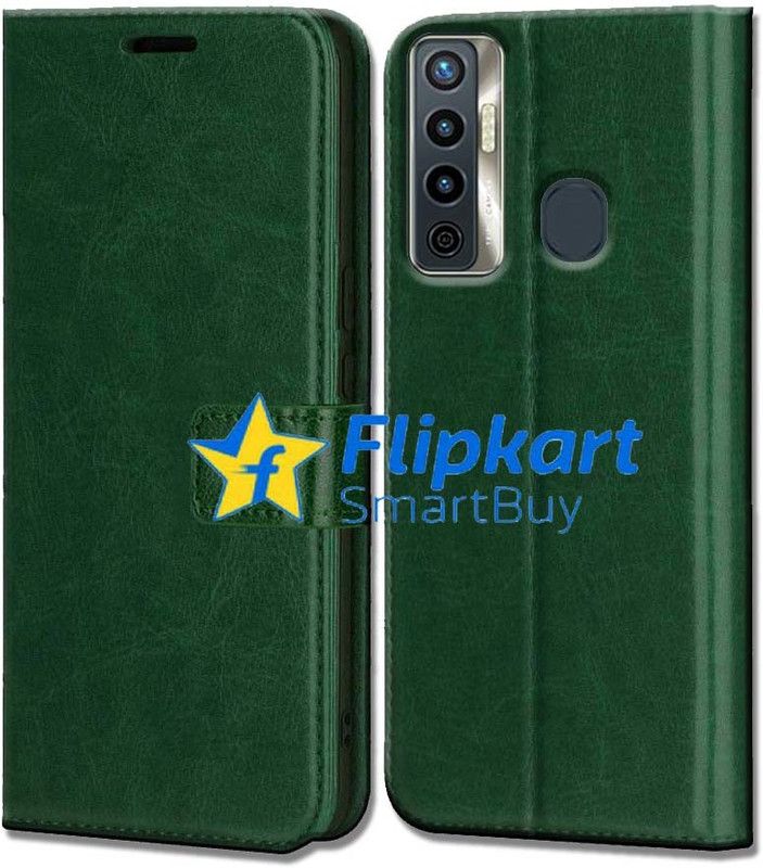 Flipkart SmartBuy Flip Cover for Tecno Camon 17  (Green, Cases with Holder, Pack of: 1)