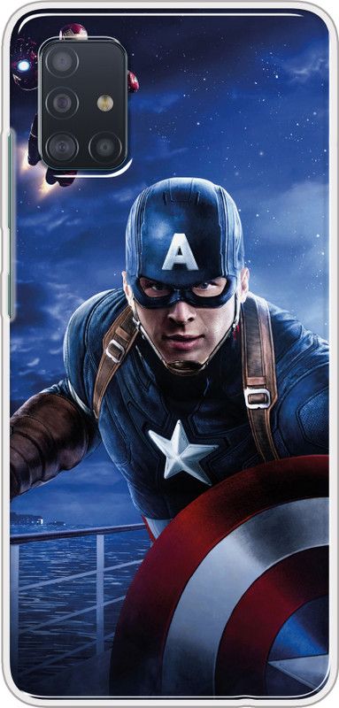 Hansviprint Back Cover for SAMSUNG GALAXY A71  (Blue, Grip Case, Silicon, Pack of: 1)