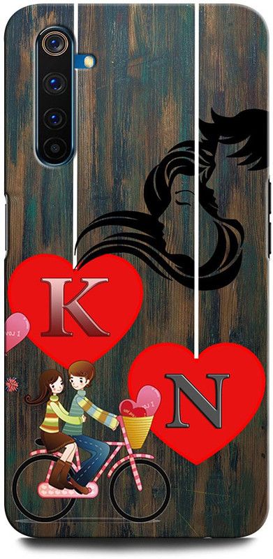 ORBIQE Back Cover for Realme 6i KN, K LOVE N, N LOVE K, K LETTER, N LETTER, KN NAME  (Multicolor, Hard Case, Pack of: 1)