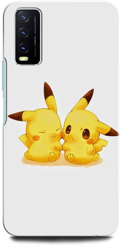 ORBIQE Back Cover for Vivo Y20G V2037 PIKACHU, POKEMON, GAME, CARTOON, PIKACHU KISS  (Multicolor, Hard Case, Pack of: 1)