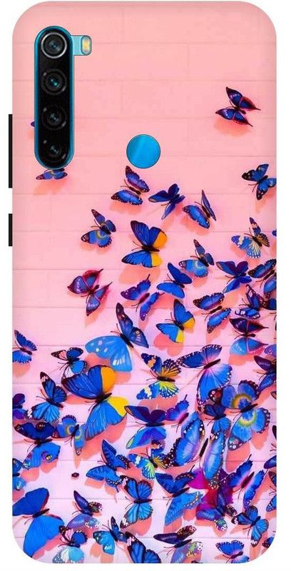 PICHKU Back Cover for REDMI NOTE 8-M1908C3JH-BUTTER,FLY,BLACK,COLORFUL,BUTTER,GIRLS,TEDDY,DOLL,LOVE,FLOWER  (Pink, Hard Case, Pack of: 1)