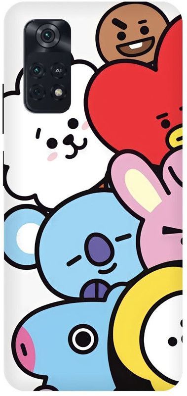 Vinsmoke Back Cover for Poco M4 Pro BT21-BTS-koya-RJ-Shooky-Mang-Chimmy-Tata-Cooky-338239  (Multicolor, Shock Proof, Pack of: 1)