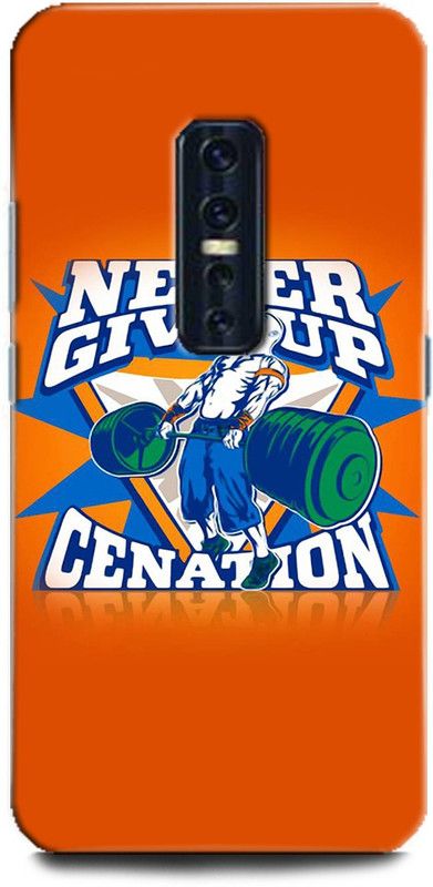 WallCraft Back Cover for Vivo V17 Pro / Vivo 1909 NEVER GIVE UP, GYM, MOTIVATIONAL, QUOTES, POSITIVE  (Multicolor, Dual Protection, Pack of: 1)
