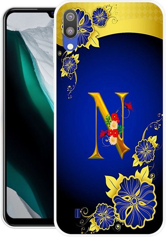 BLUEZAP Back Cover for Samsung Galaxy A01  (Blue, Gold, Grip Case, Silicon, Pack of: 1)