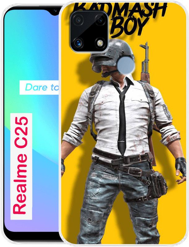 SmartGoldista Back Cover for Realme C25  (Multicolor, Grip Case, Silicon)