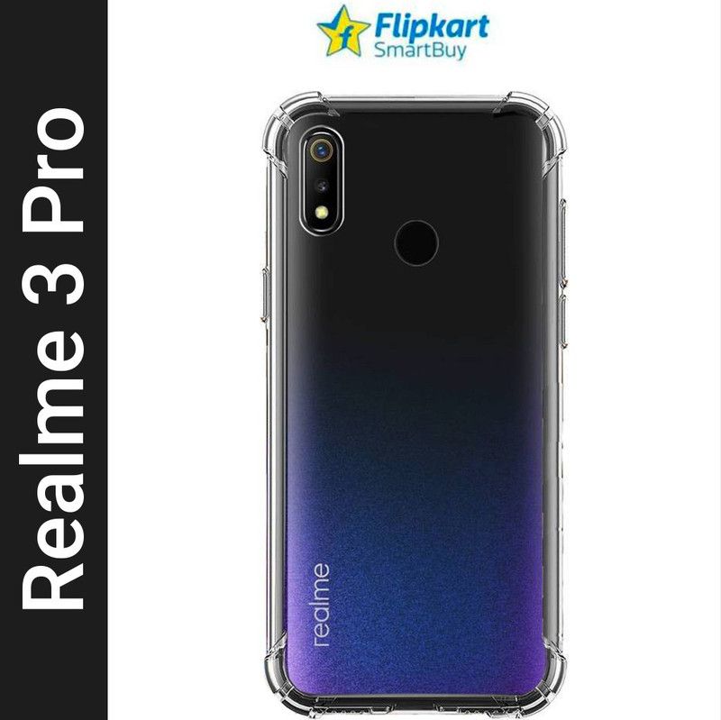 Flipkart SmartBuy Back Cover for Realme 3 Pro  (Transparent, Flexible, Silicon, Pack of: 1)