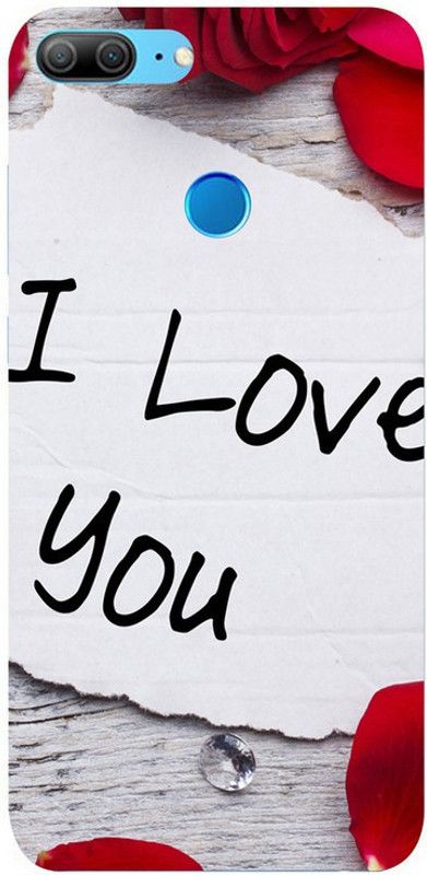 Skyhawk Back Cover for honor 9 Lite Red Rose With I Love You  (Multicolor, Waterproof, Silicon, Pack of: 1)
