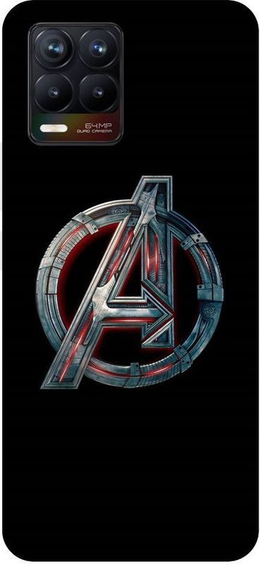 URCHIN Back Cover for Realme 8 Avengers Logo, Avengers, Avengers Logo, Avengers Sign, Marvel, Avenger, Comic  (Multicolor, Shock Proof, Pack of: 1)