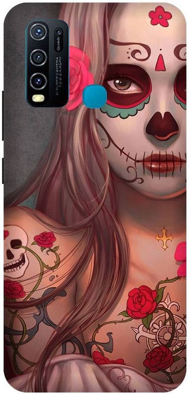 SSMORYA Back Cover for Vivo Y50 , Girl Wallpaper Multicolour Printed  (Multicolor, Shock Proof, Pack of: 1)