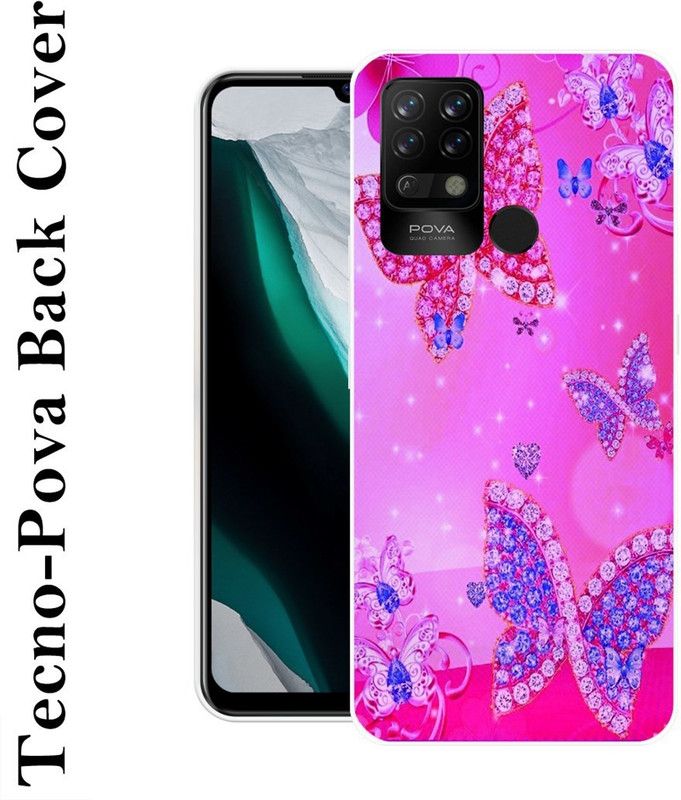SHIVKUDI Back Cover for Tecno Pova  (Purple, Grip Case, Silicon)