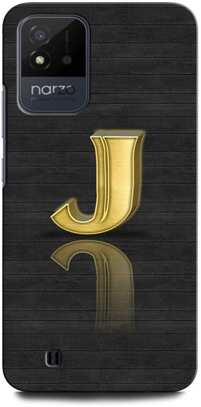 GRAFIQE Back Cover for Narzo 50i  (Black, Yellow, Pack of: 1)