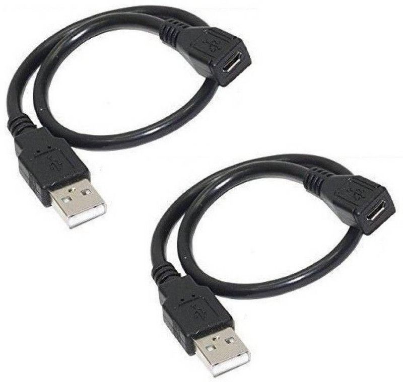 CAPSLOCK Micro USB Cable 0.07 m 1300 e2/e3 Fingerprint Scanner Micro USB Female to Male Cable for OTG Morpho (2 PCS)  (Compatible with Morpho E2, E3, Black)