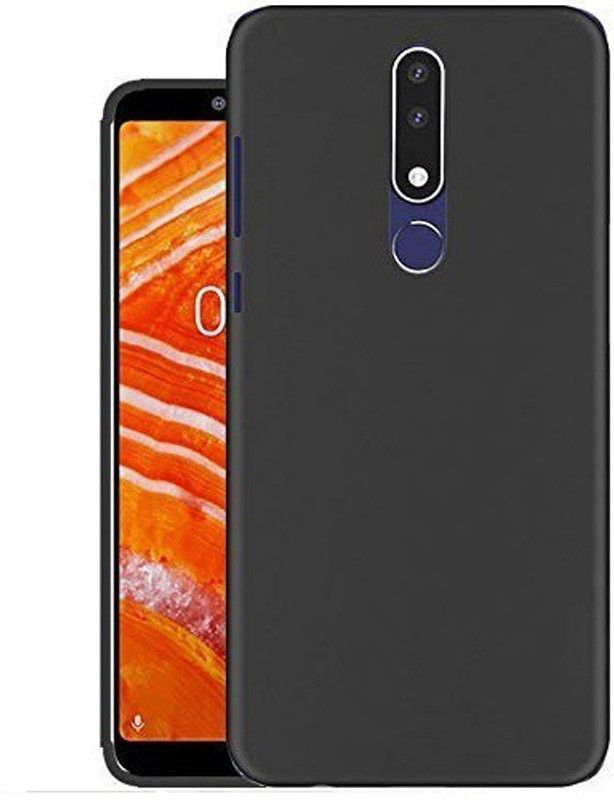 Snatchy Back Cover for Nokia 3.1 Plus  (Black, Silicon)