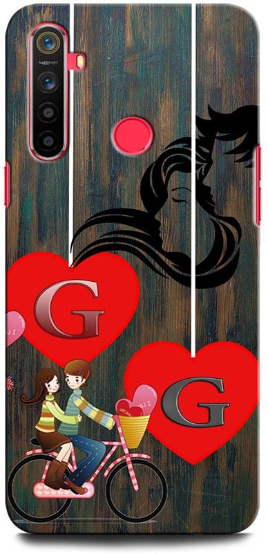 ORBIQE Back Cover for Realme 5 GG, G LOVE G, G LETTER, GG NAME  (Multicolor, Hard Case, Pack of: 1)