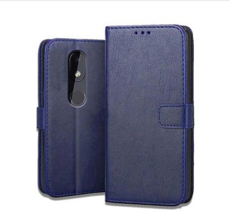 GoPerfect Flip Cover for Nokia 3.2 |Shock Proof Flip Cover| Card Pockets Wallet & Stand  (Blue, Dual Protection, Pack of: 1)