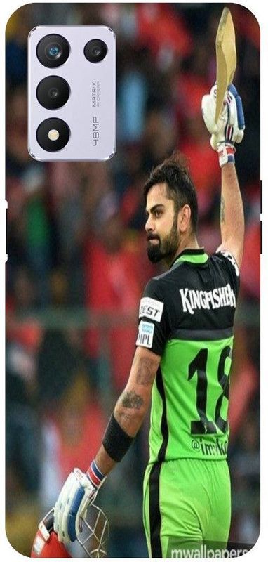 THE NARAYANA COLLECTIONS Back Cover for REALME 9 SE- RMX3461-VIRAT,KOHLI,INDIAN,CRICKETER,IPL  (Multicolor, Hard Case, Pack of: 1)