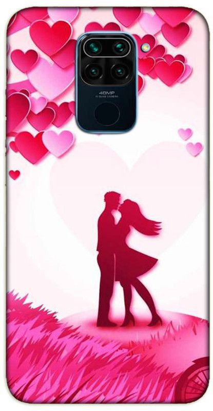iprinto Back Cover for Mi Redmi Note 9 Love Boy And Girl Back Cover  (Pink, Hard Case, Pack of: 1)