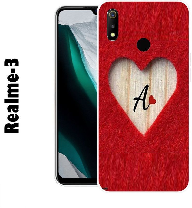 CellWorld Back Cover for Realme 3  (Red, Beige, Silicon)